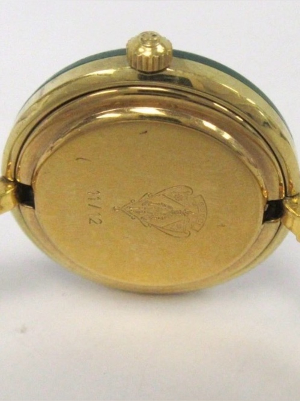 Gucci Gold Bangle Watch with Green and Red Enamel Bezel - Picture 3 of 9